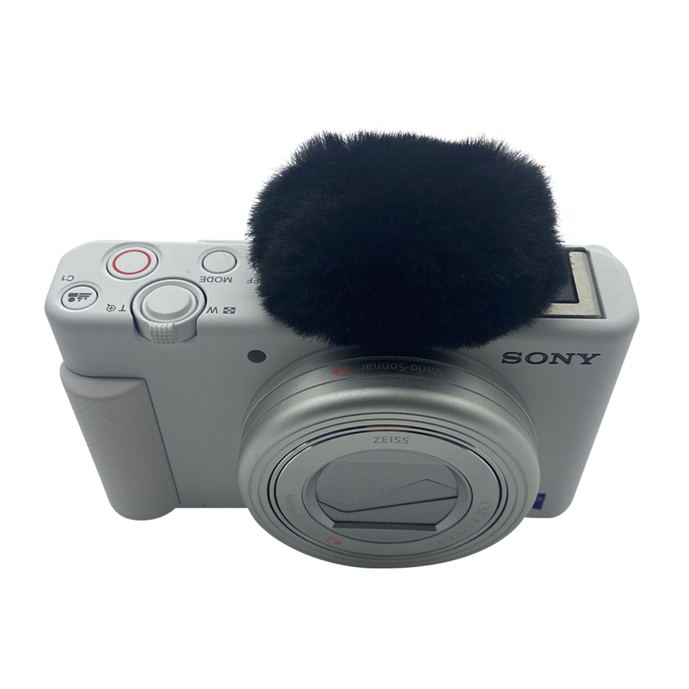 适合SONY ZV1VLOG相机防风毛套热靴+绒毛套索尼ZVE10麦克风毛罩套