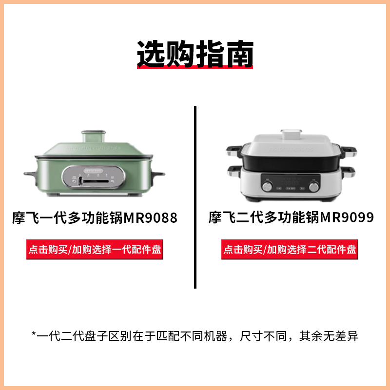 【原装正品】摩飞多功能锅配件六圆盘MR9088一代二代鸳鸯锅深煮锅