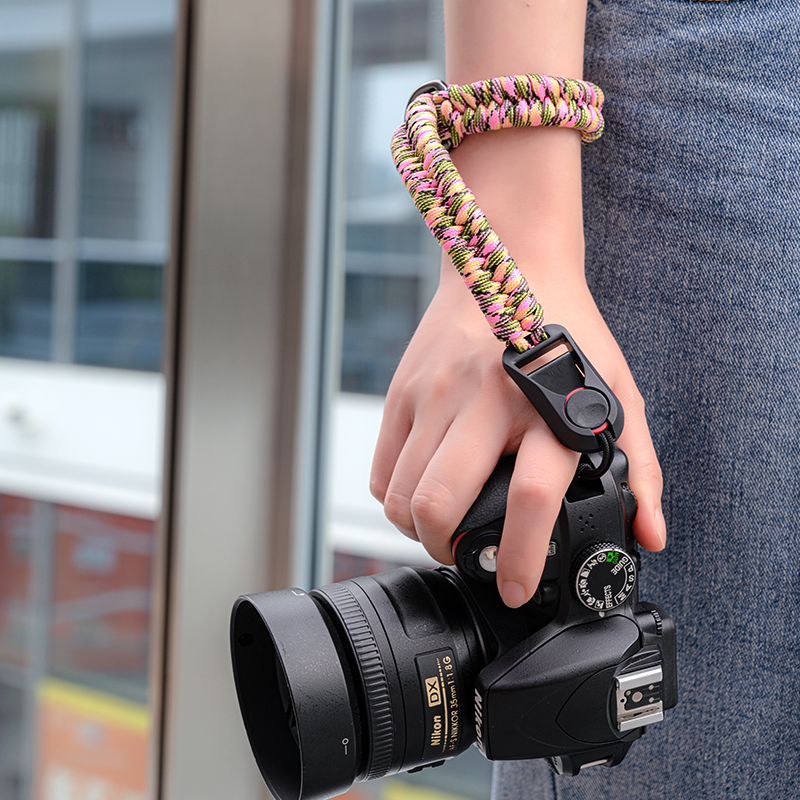 手工编织相机腕带快拆适用佳能索尼康松下单反微单相机手腕带挂绳