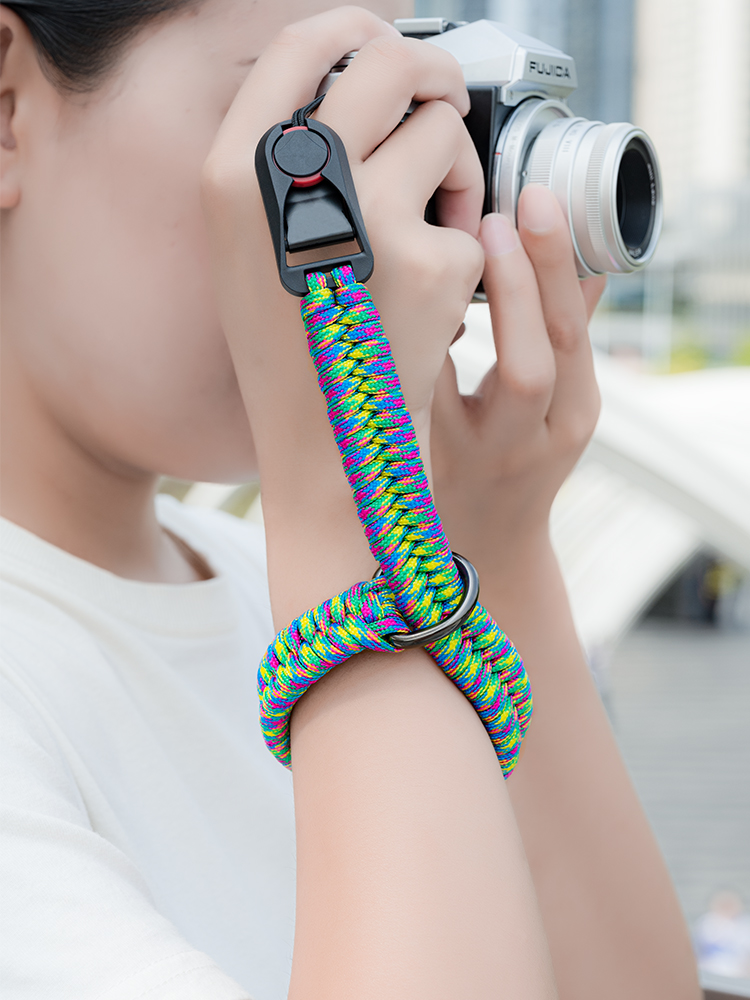 手工编织相机腕带快拆适用佳能索尼康松下单反微单相机手腕带挂绳