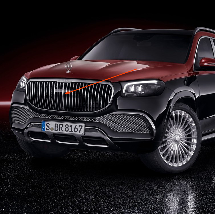 适用于奔驰迈巴赫S级S450S560S680GLS480中网英文字母标贴车标志