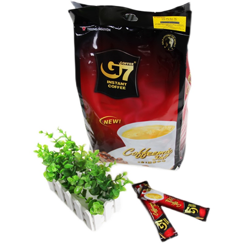 越南进口咖啡中原g7办公室咖啡1600g三合一速溶咖啡粉100条/袋装