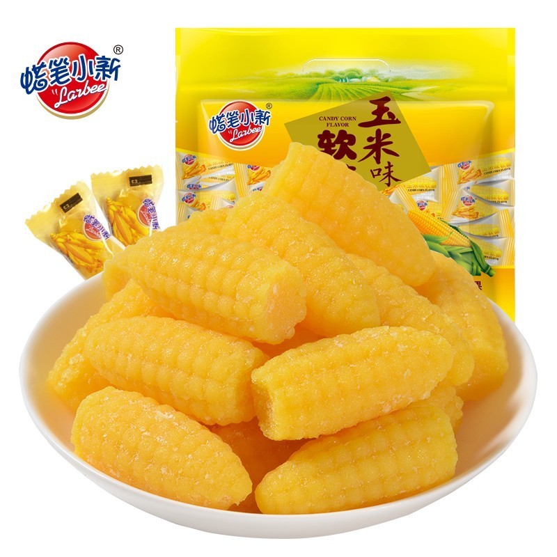 蜡笔小新418g玉米味软糖粟米软糖袋装凝胶软糖批发糖果休闲零食
