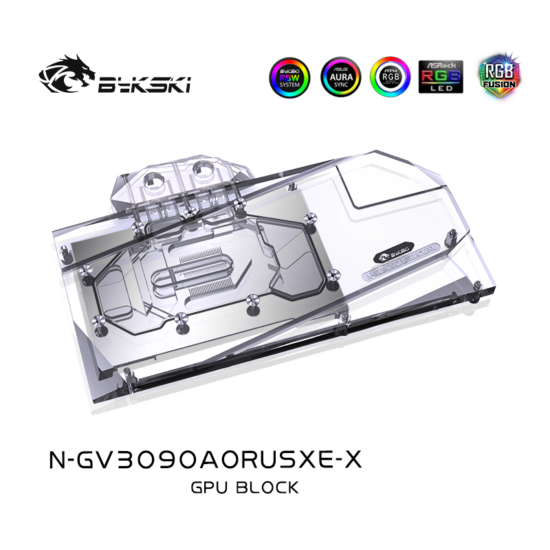 Bykski 技嘉AORUS RTX3080 3090大雕XTREME 分体显卡水冷头散热器