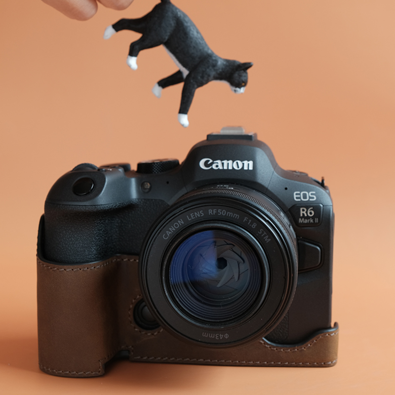 JX真皮佳能R62保护套R10牛皮保护套R8保护套R50 R5 R7 RP相机包