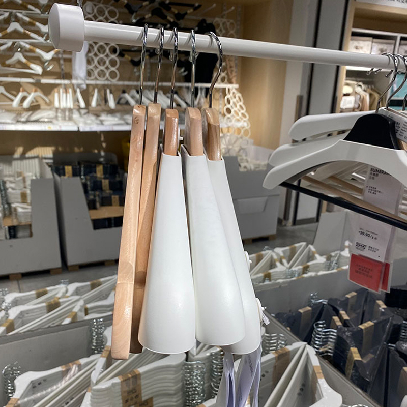 宜家布梅朗实木衣架衣挂衣撑无痕晒挂衣架子撑子晾衣服架国内代购