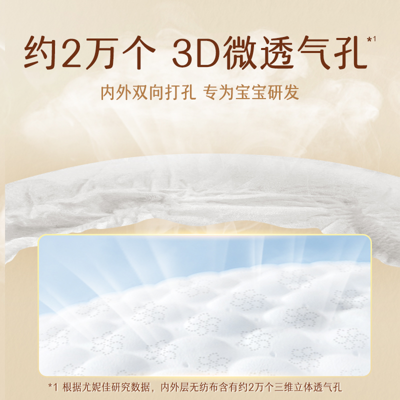 尤妮佳moony极上通气极光薄小绿网新生儿纸尿裤特惠装NB60/S56