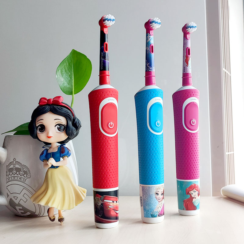 博朗OralB/欧乐B儿童电动牙刷d12全自动冰雪奇缘D100软毛旋转牙刷