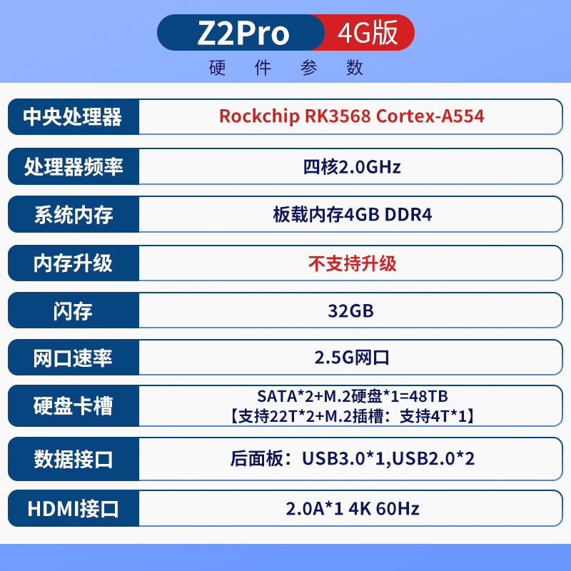 极空间Z2pro 4g私有云 家用nas主机硬盘机箱 网络储存服务器公司文件共享设备 家庭个人阿里云盘 数据储存器