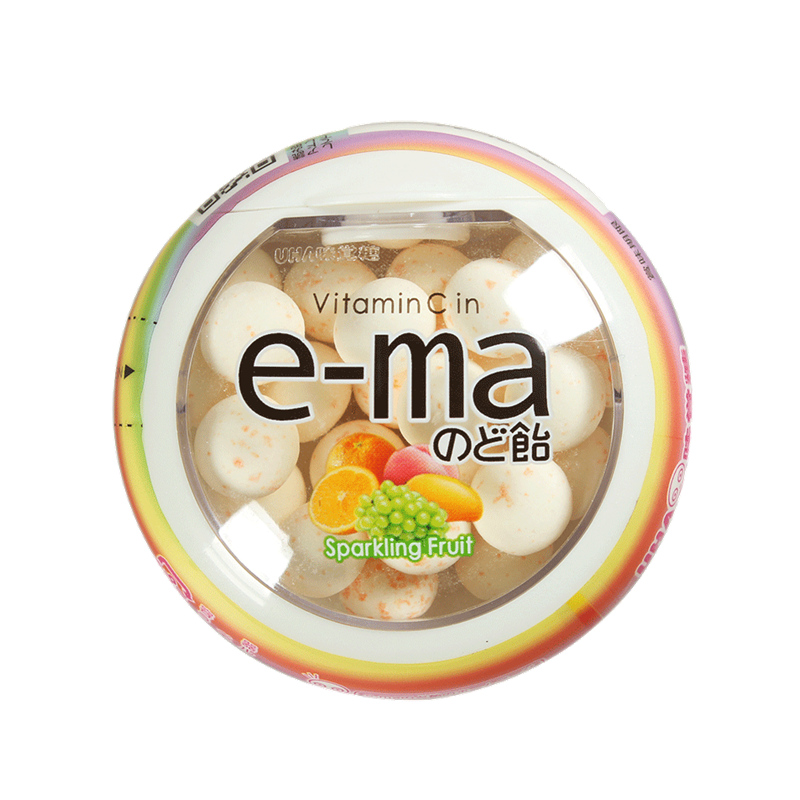 日本进口糖果零食 UHA悠哈味觉糖e-ma葡萄维C润喉糖综合杂果味33g