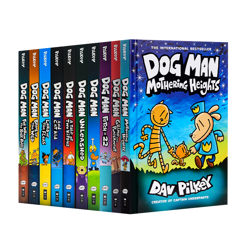神探狗狗Dog Man1-11精装 狗狗侦探漫画书 Dav Pilkey 儿童英语幽默漫画故事章节桥梁书 纽约时报畅销书 英文原版进口图像小说