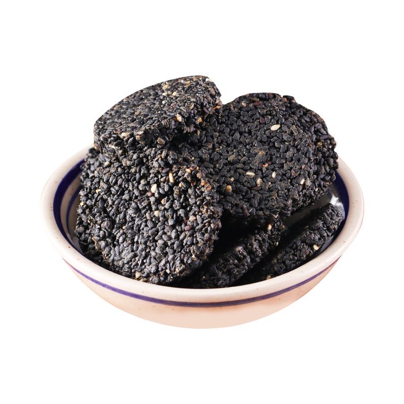 【买一送一】黑芝麻饼干香酥薄脆0蔗糖低甜高钙无糖精七今半官方