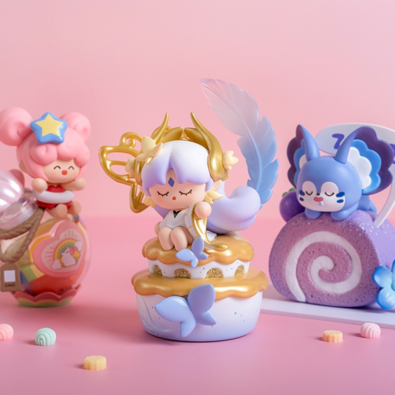 现货王者荣耀甜品屋盲盒手办蔡文姬妲己公孙离瑶貂蝉女孩生日礼物