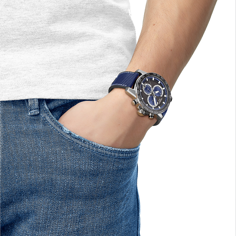 【自营】Tissot天梭速敢系列男士石英表编织表带男表运动款手表