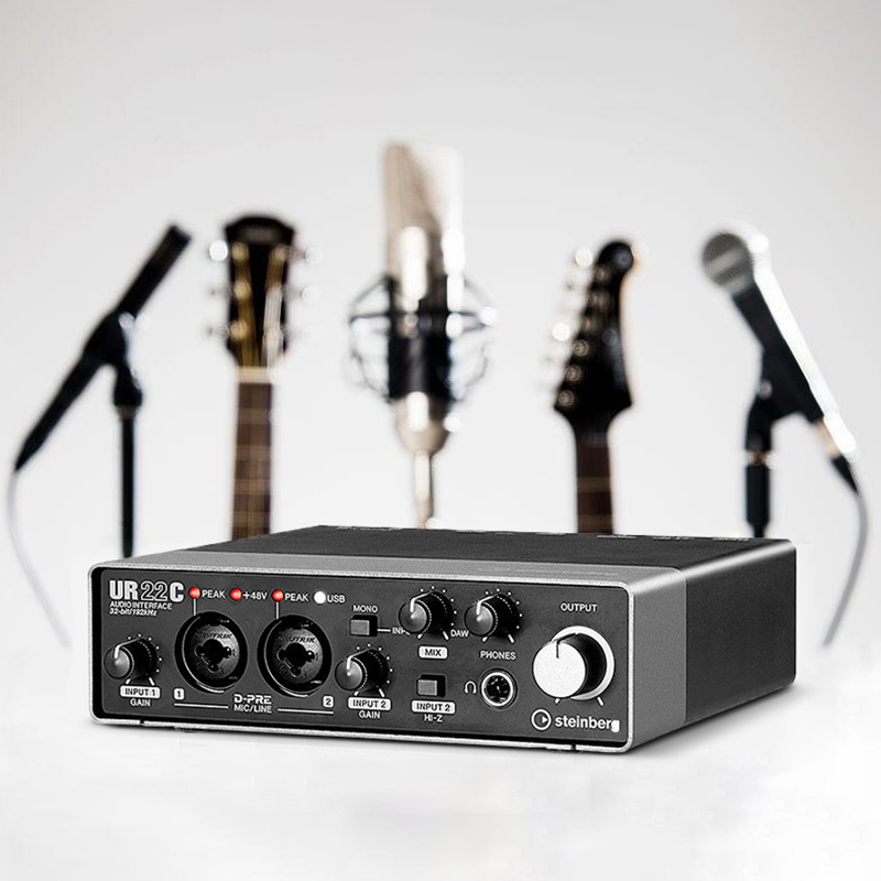 雅马哈UR22C声卡专业配录音混音吉他乐器编曲有声书专用外置设备