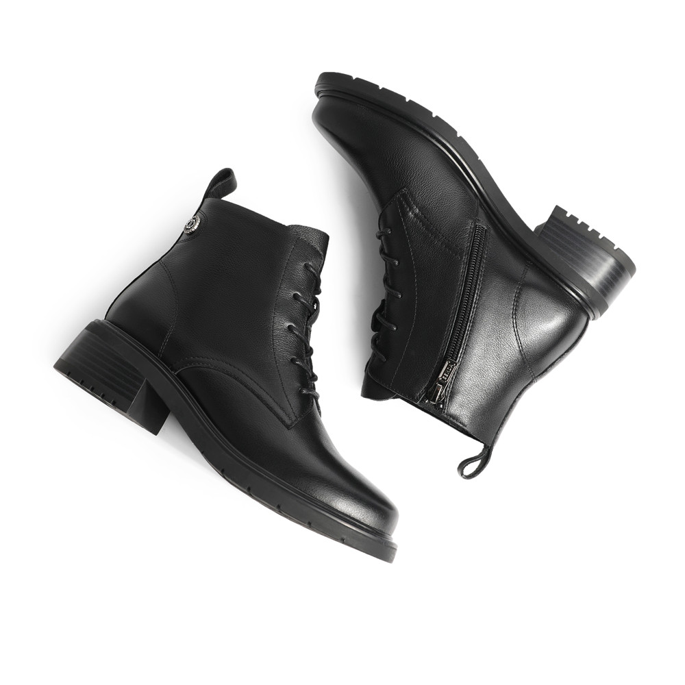 森达奥莱时尚马丁靴2022冬季商场同款机车风休闲短靴SFM01DD2