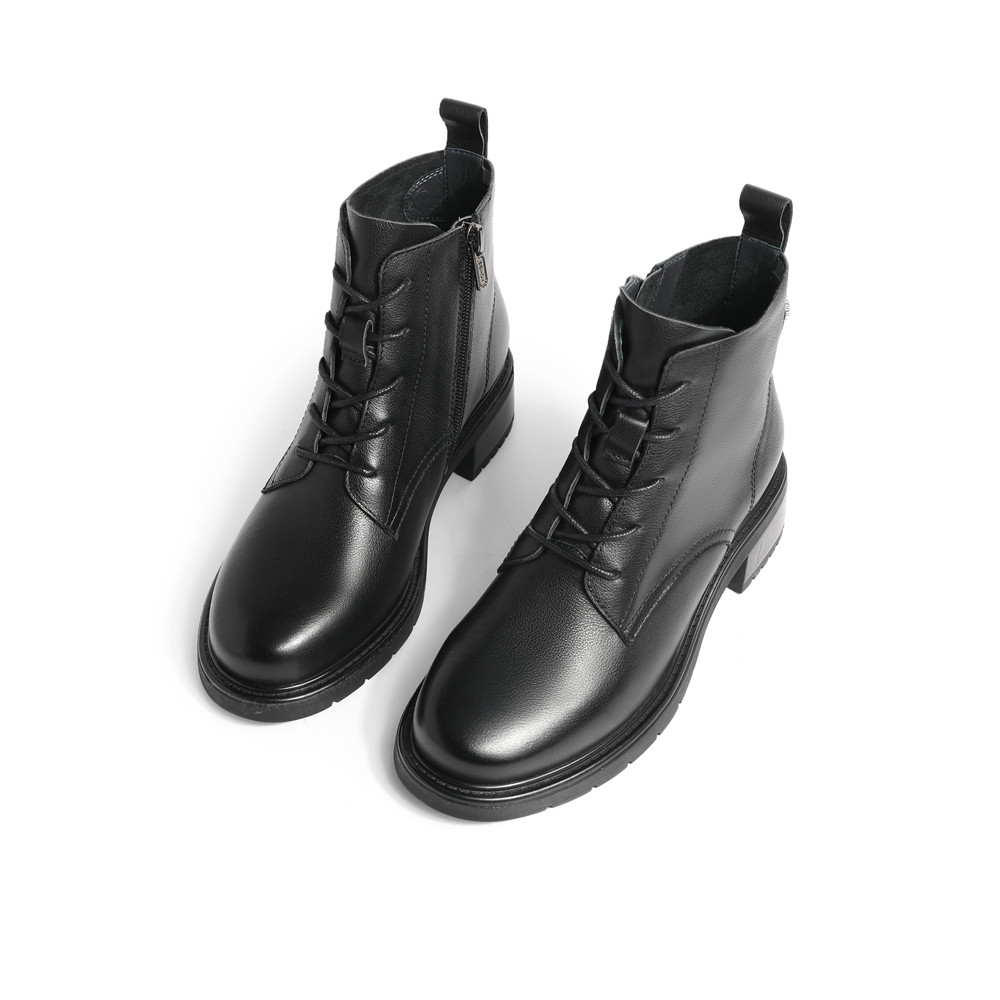 森达奥莱时尚马丁靴2022冬季商场同款机车风休闲短靴SFM01DD2