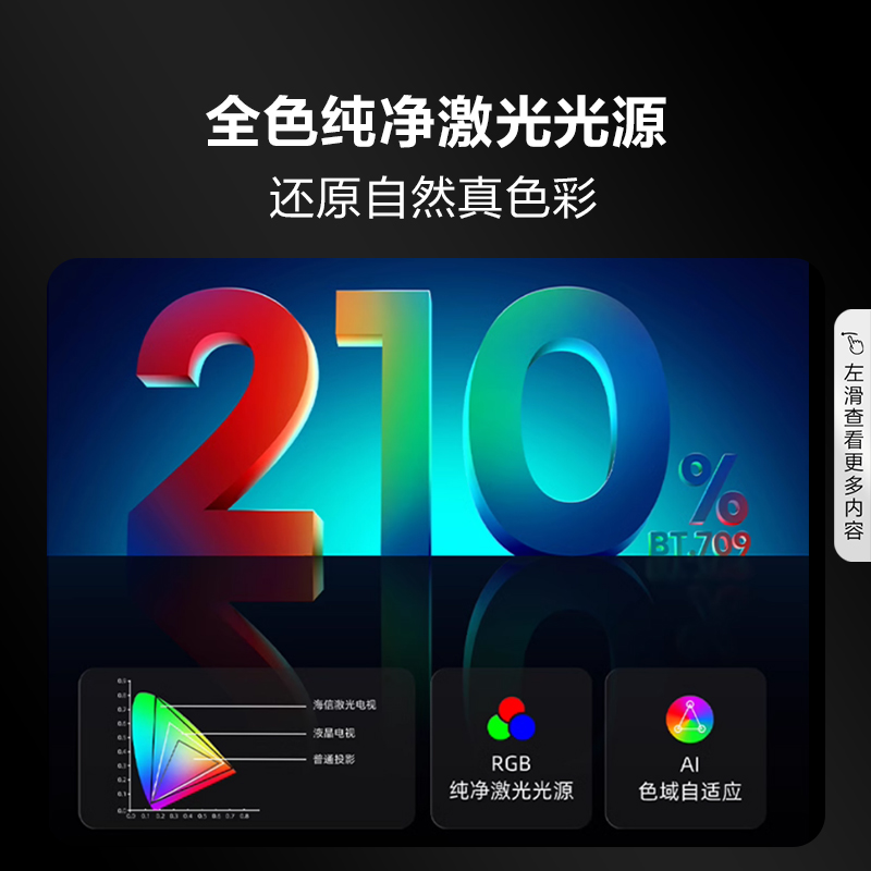 海信激光电视88D9H 88英寸210%高色域三色4K超高清护眼电视机