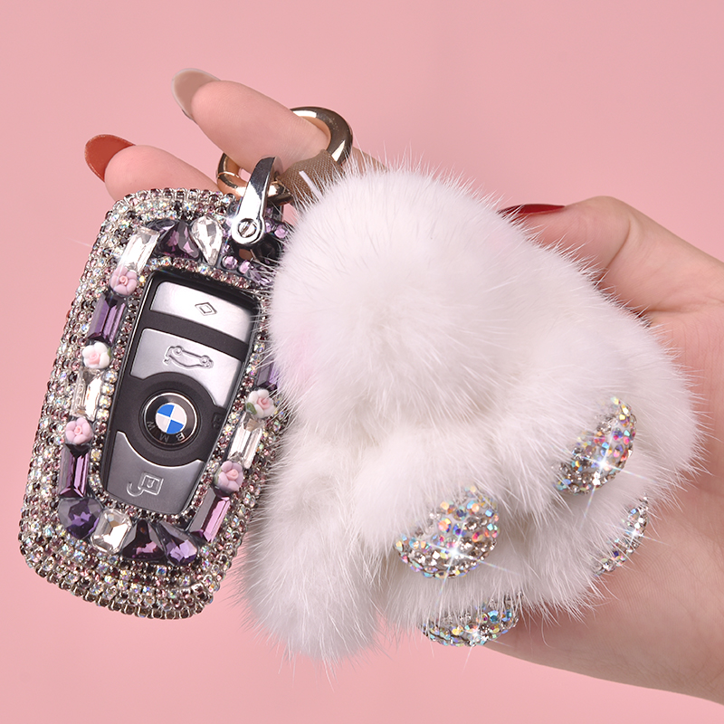 宝马钥匙套320li3系1系5系GT钥匙包525li扣X3X4镶钻女汽车钥匙壳
