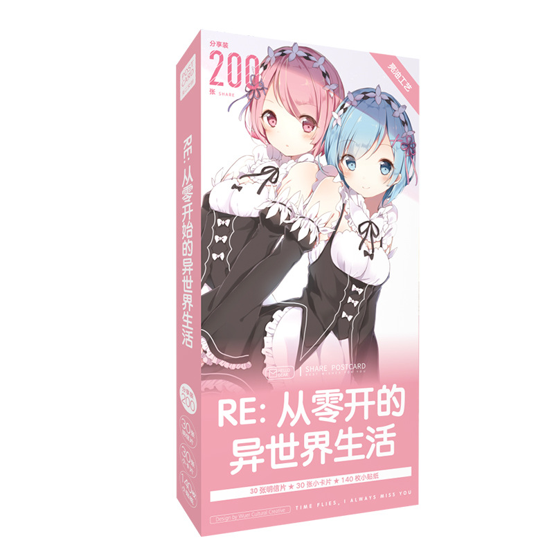 动漫原神少女前线蕾姆fatego崩坏三星穹铁道明信片二次元盒装卡片