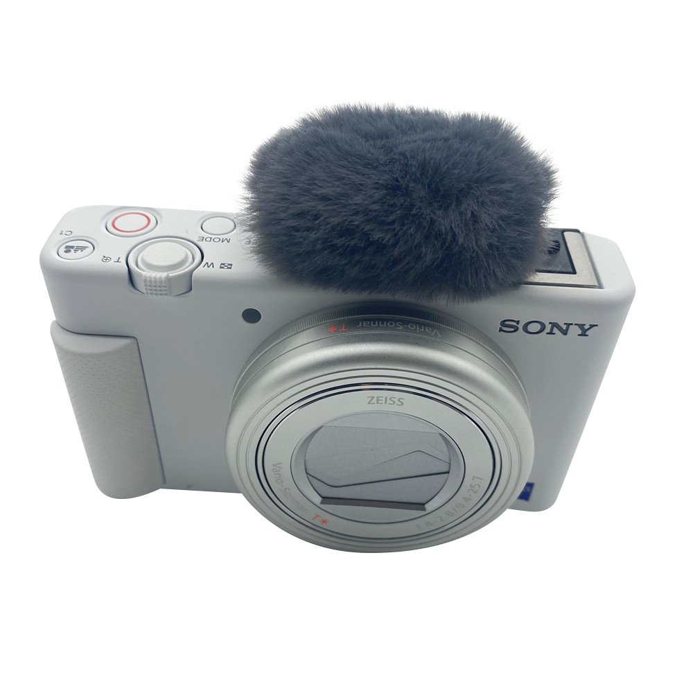 适合SONY ZV1VLOG相机防风毛套热靴+绒毛套索尼ZVE10麦克风毛罩套