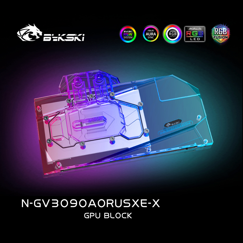 Bykski 技嘉AORUS RTX3080 3090大雕XTREME 分体显卡水冷头散热器