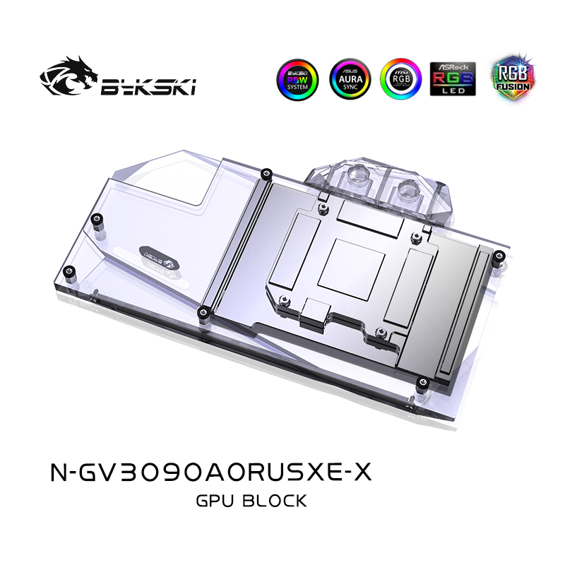 Bykski 技嘉AORUS RTX3080 3090大雕XTREME 分体显卡水冷头散热器