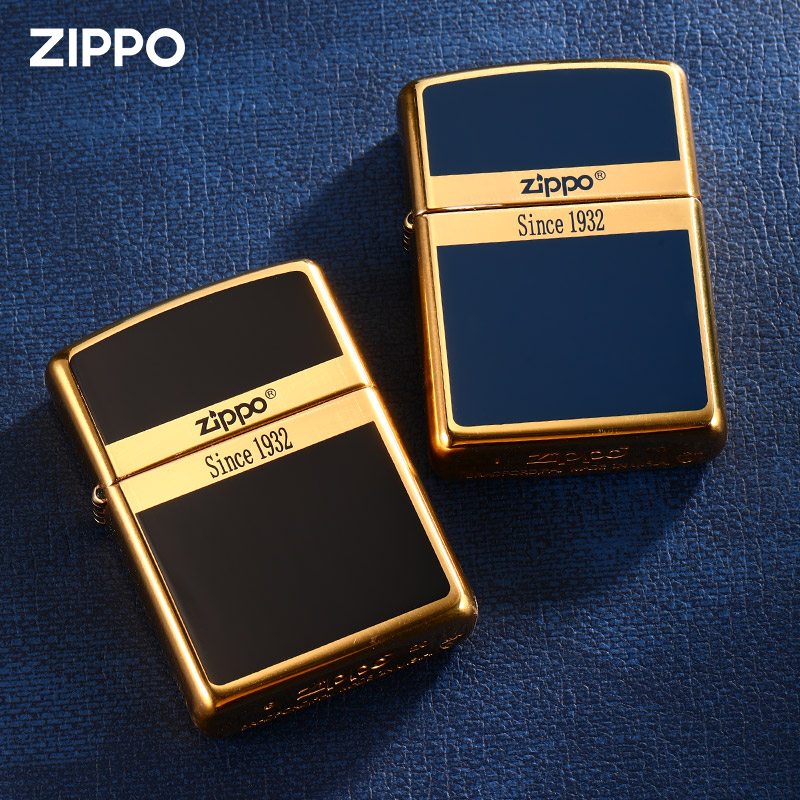zippo打火机正品珐琅商务男士定制送男朋友礼物限量礼盒煤油防风