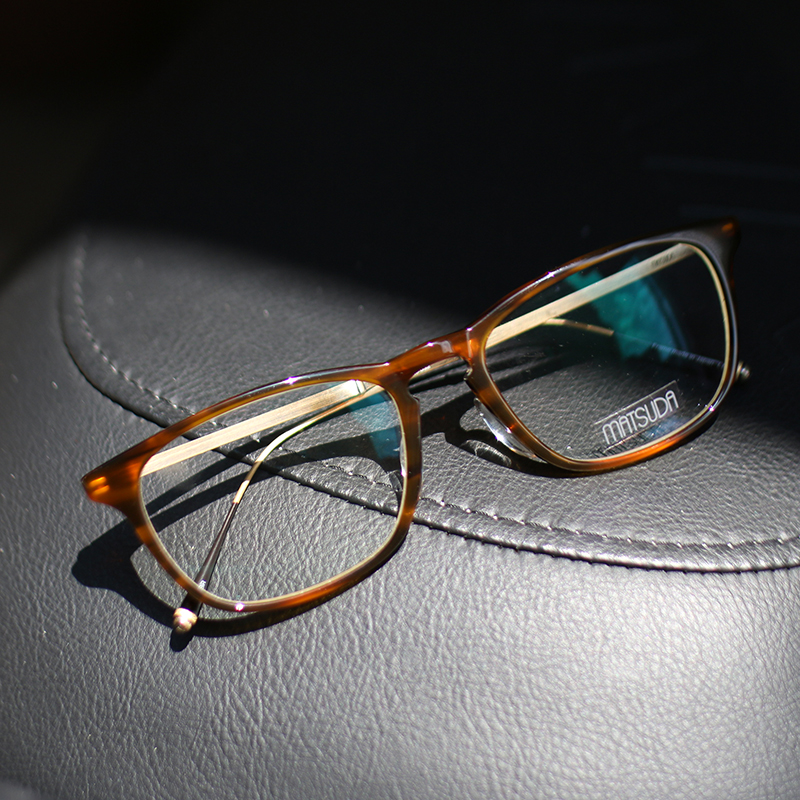 日本MATSUDA松田眼镜框男女纯钛方形超轻斯文全框复古眼镜架M2032