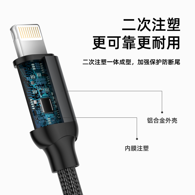 Piva派威适用苹果有线耳机转接头充电二合一转接器音频声卡转接线iPhone13/12/14ProMax手机转换器3.5mm接口