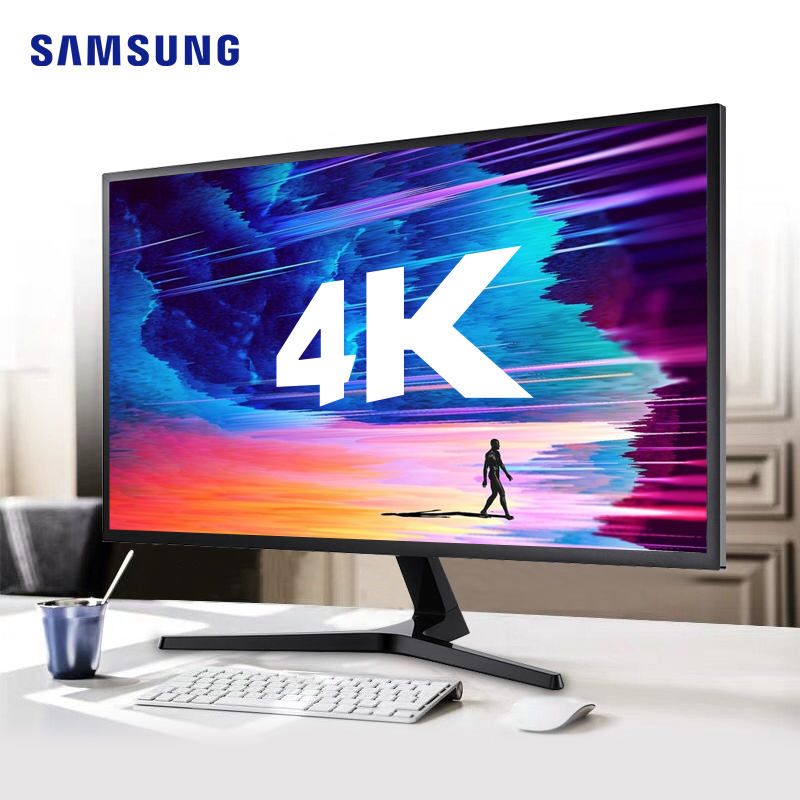 三星32英寸4K高清电脑显示器U32J592UQC超薄台式液晶设计2K屏幕28