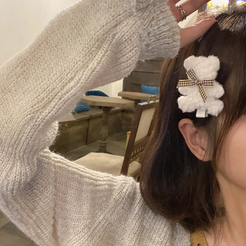 地推活动小礼品网红同款卡通小熊发夹线下开业开学赠送女生小礼物