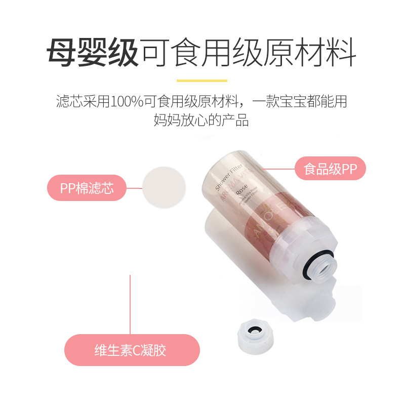 韩国h201沐浴食品级花洒过滤器除氯香氛洗澡家用前置净水香薰护肤