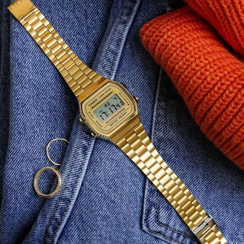 casio卡西欧手表男小银表复古小方块电子表a159wa/a158/a168/f91w