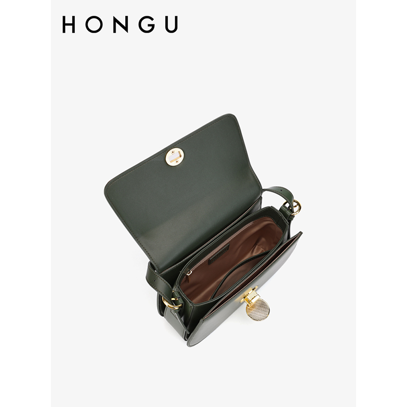 红谷包包2023新款质感牛皮单肩腋下包时尚气质斜挎豆腐包百搭女包