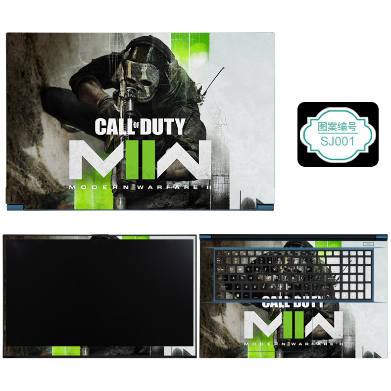 适用华硕技嘉微星彩色定制笔记本电脑贴膜2023款七彩虹将星X15AT外壳X17XS绝地求生吃鸡同款贴纸不留胶保护膜