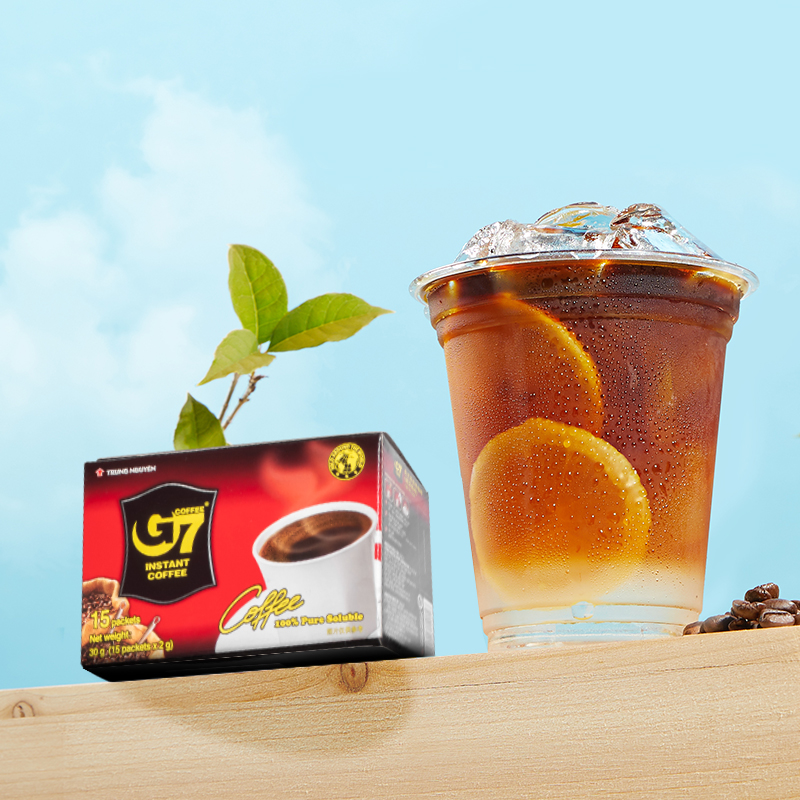 G7旗舰店越南进口美式纯黑咖啡粉速溶无蔗糖0脂减燃学生提神正品