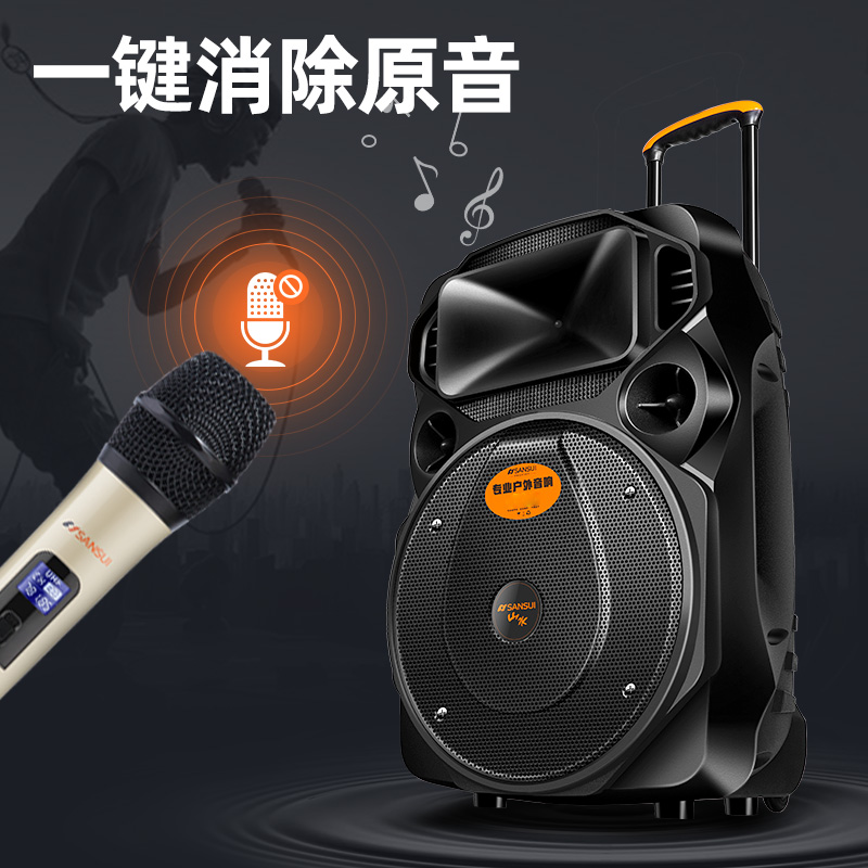 山水A15-66户外演出广场舞音响移动便携式K歌音箱直播蓝牙大功率