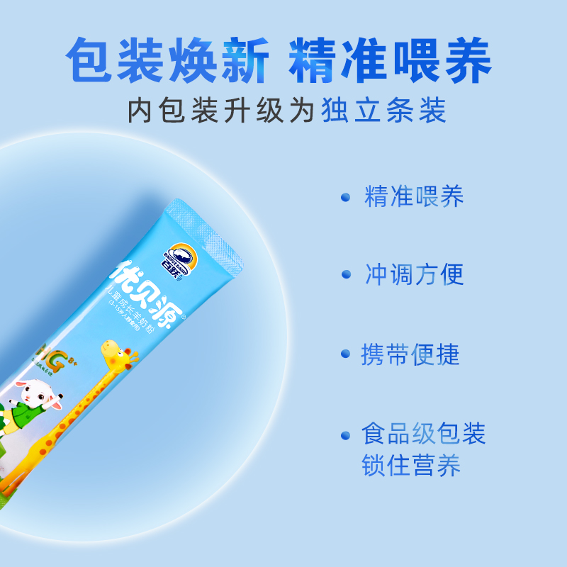 百跃优贝源儿童成长DHA配方羊奶粉四4段3岁6岁以上6罐装国产品牌