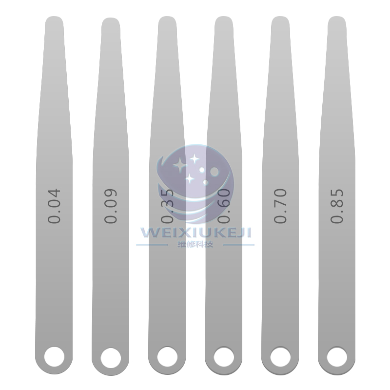 不锈钢高精密塞尺0.02-0.1mm曲面屏手机维修拆机片拆框工具不伤屏