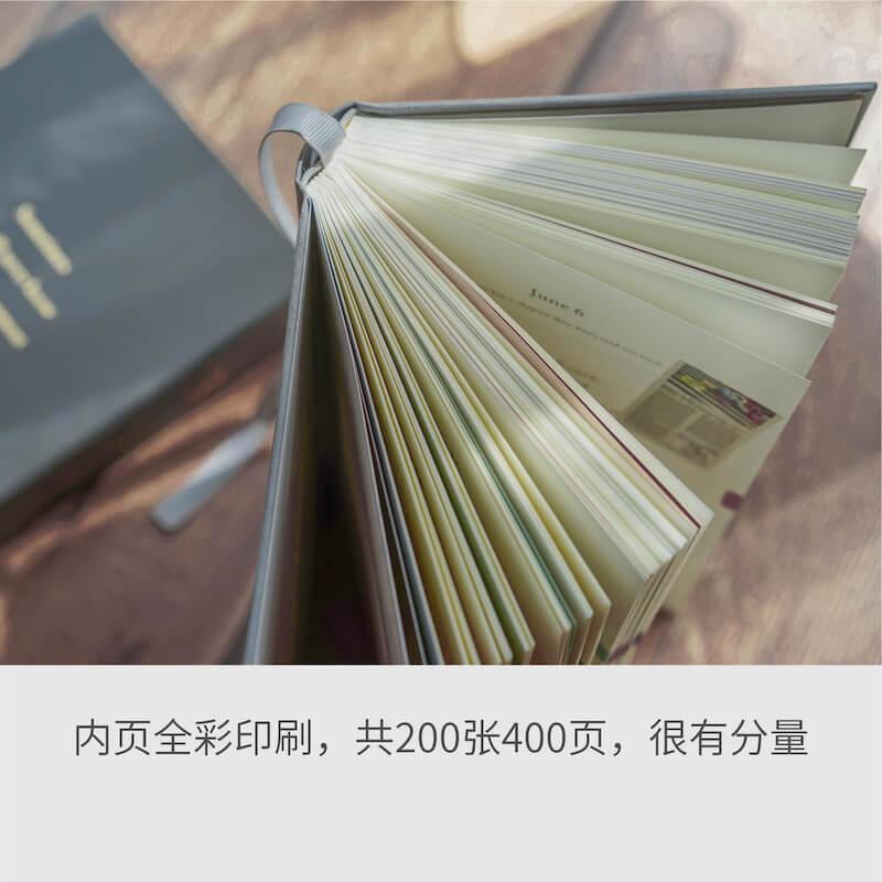 【百词斩】灰色B6三年回忆笔记本每日一句生日圣诞升学礼物布面精装 手账人生日记成长礼物减肥锻炼健身计划初中高中包邮