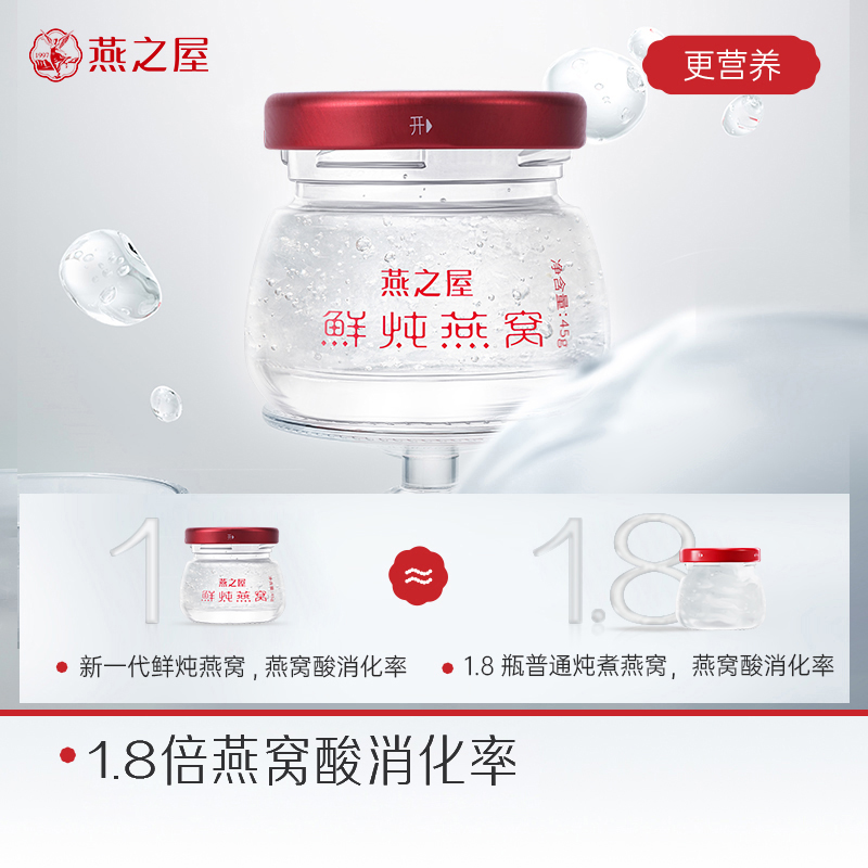 【年货节】【月套餐】燕之屋新一代鲜炖燕窝45g28瓶 印尼孕妇补品