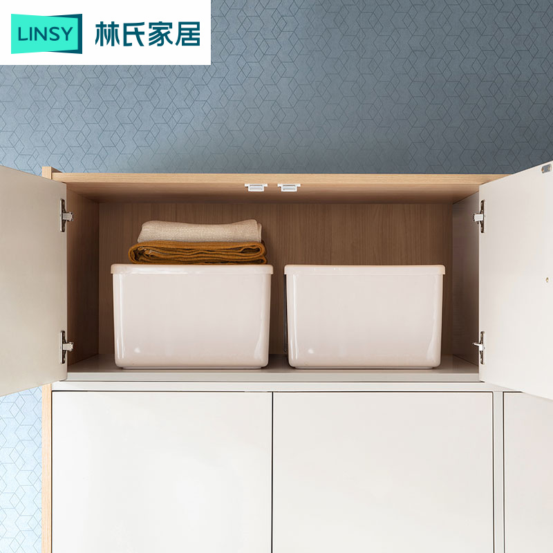 林氏木业现代简约大衣柜收纳家用卧室整体平开门衣橱储物柜FT10D