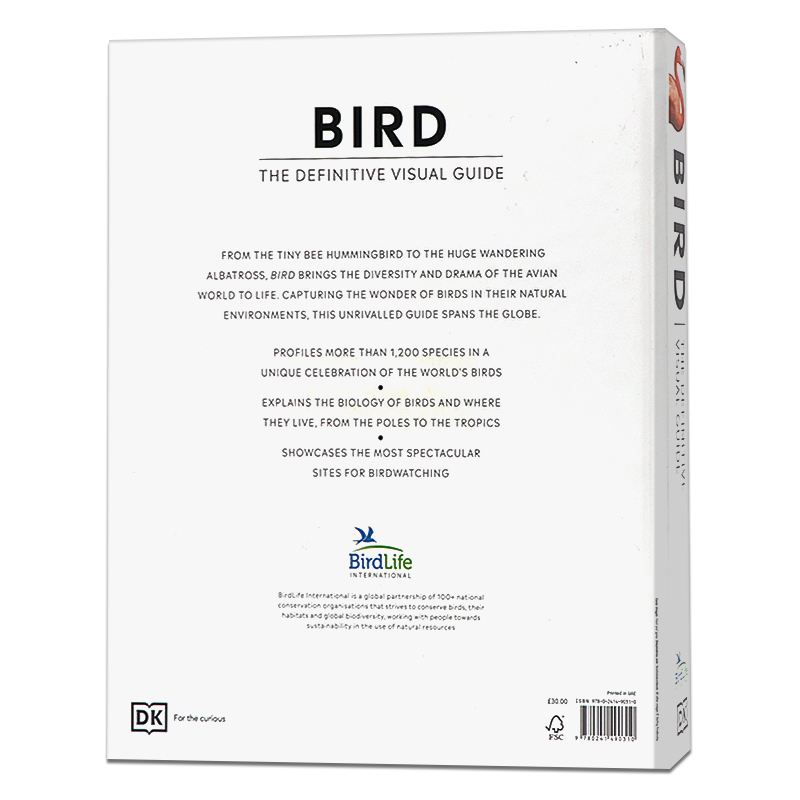现货 DK鸟类世界百科全书 英文原版 Bird: The Definitive Visual Guide 精装大开插图书鸟类摄影爱好者鸟类生活习性科普书生物学