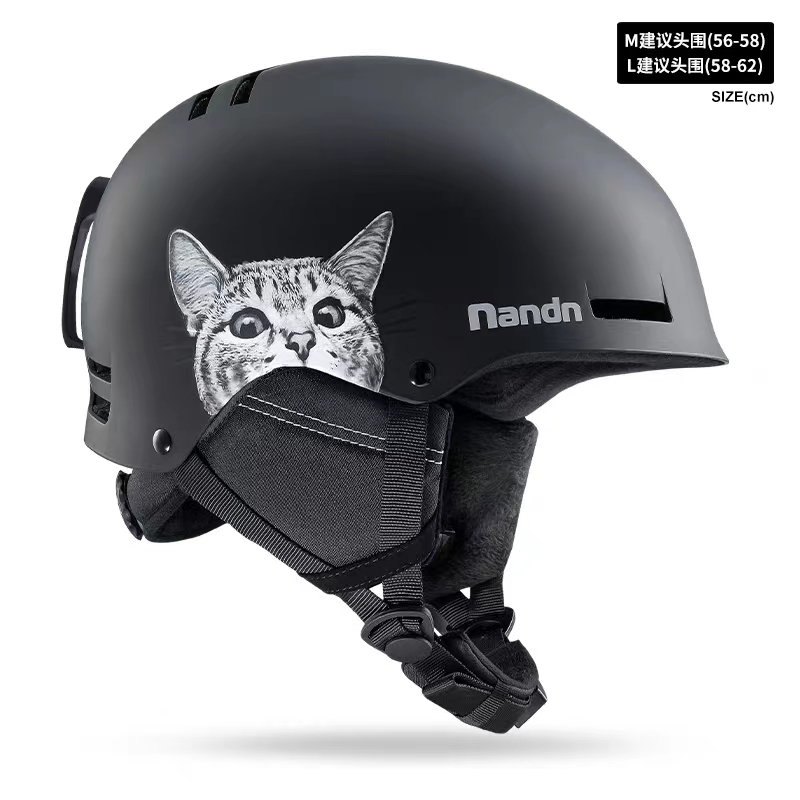 南恩NANDN单双板滑雪头盔保暖防撞雪盔雪帽男女成人滑雪装备NT30