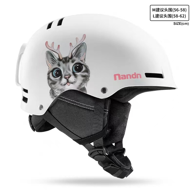 南恩NANDN单双板滑雪头盔保暖防撞雪盔雪帽男女成人滑雪装备NT30