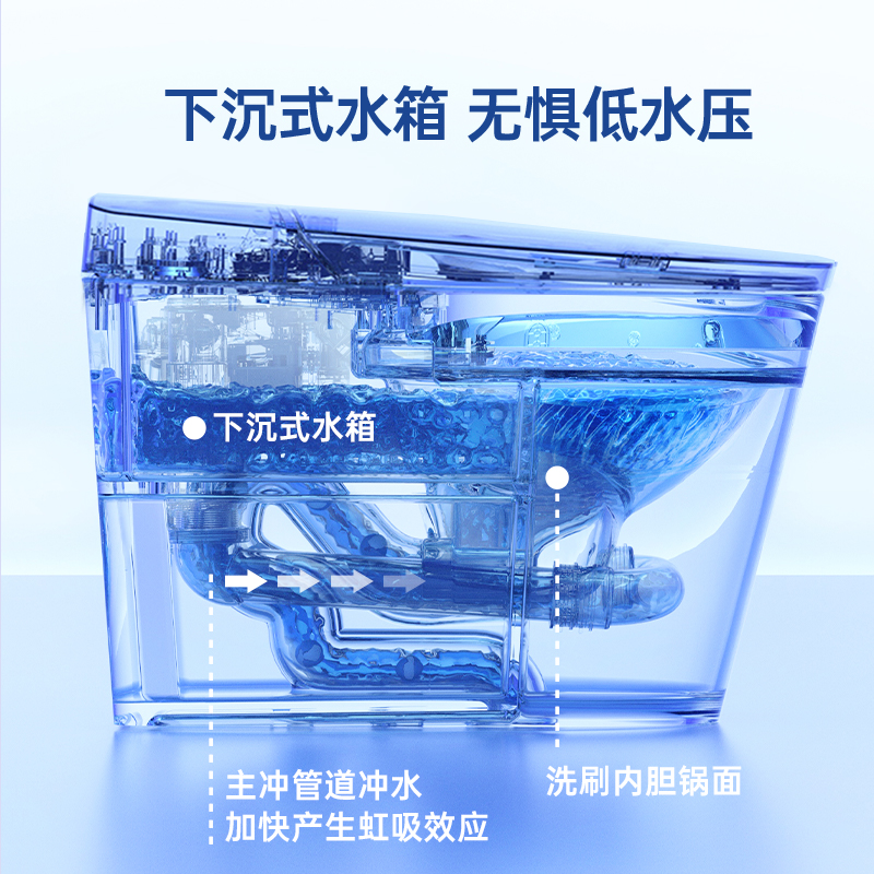 瑞尔特智能马桶全自动翻盖即热低水压适用一体式家用电动坐便器A6