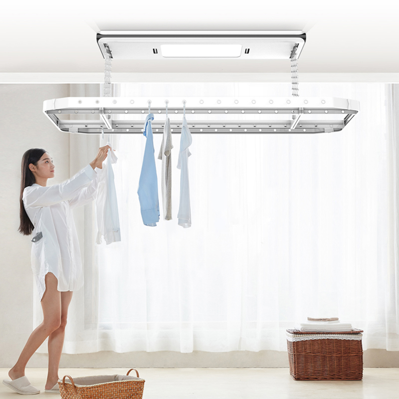 邦先生M2电动晾衣架 环型晾杆智能下置烘干升降晾衣杆接入米家APP