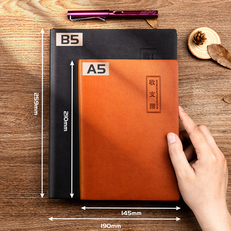 收支明细账本生意支出收入往来记账本会计流水新进理财本现金营业额账簿店铺销售记录本家庭每日收支簿软皮面