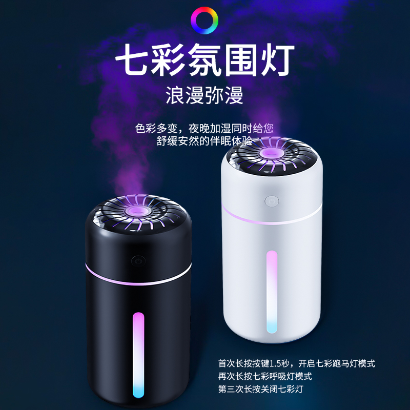 车载加湿器空气净化器香薰精油车用喷雾器车内除异味汽车香水氛围